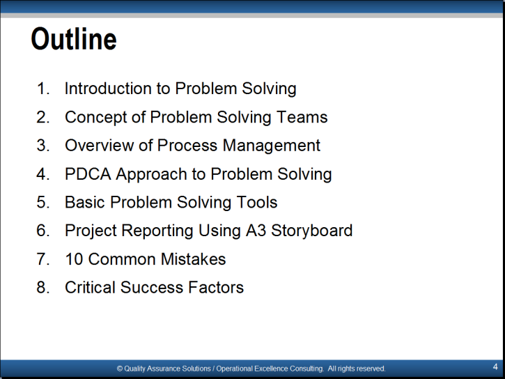 introduction to problem solving tools